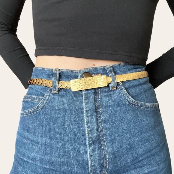 80s/90s vintage gold chain belt - Picture 6 of 6